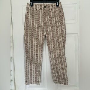 LOFT Women’s Modern Cuffed Crop Patterned Pants